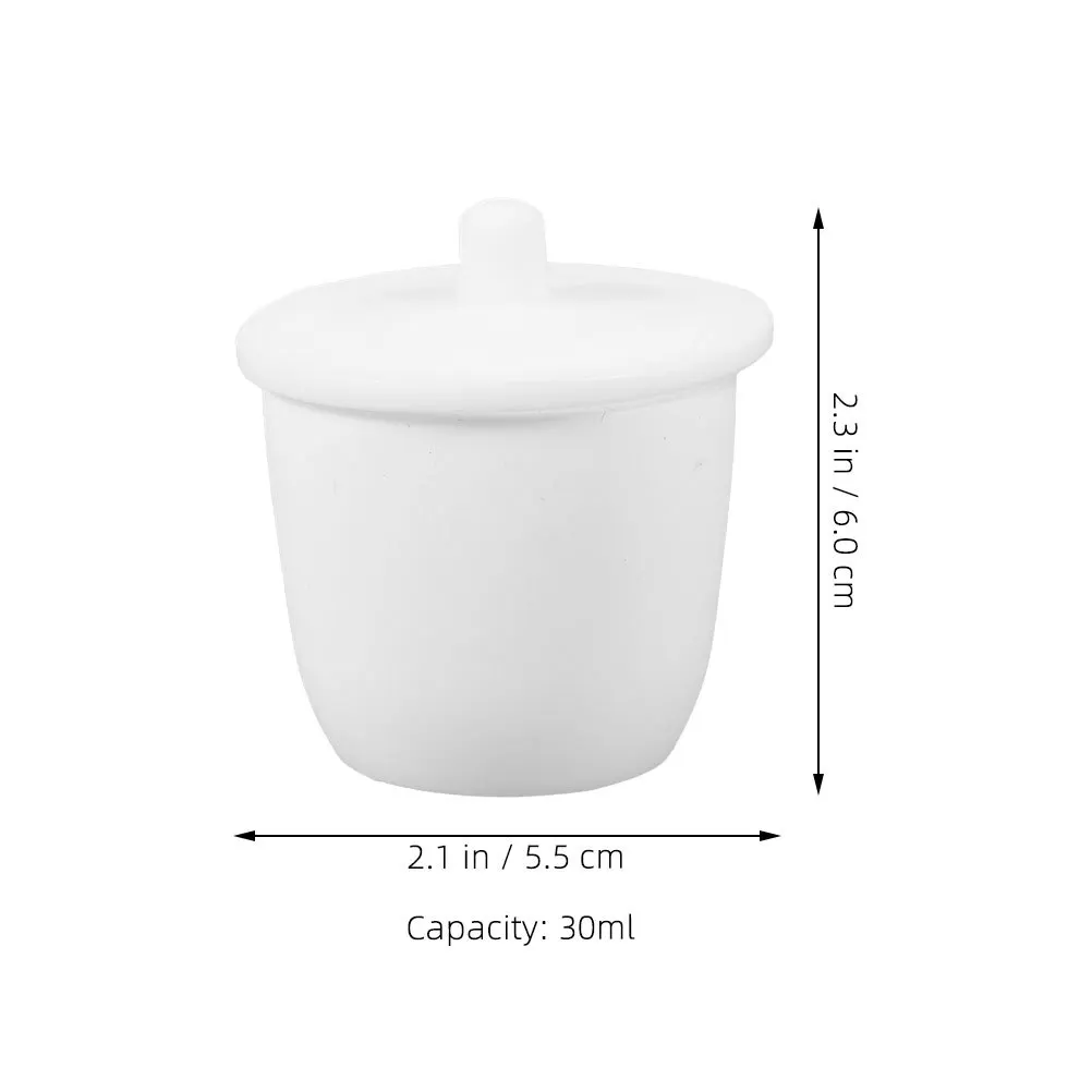 2 قطعة 30 مللي بوتقة Ptfe مع غطاء ارتفاع درجة الحرارة حمض مقاومة مختبر أداة تجريبية لذوبان المجوهرات الكيميائية