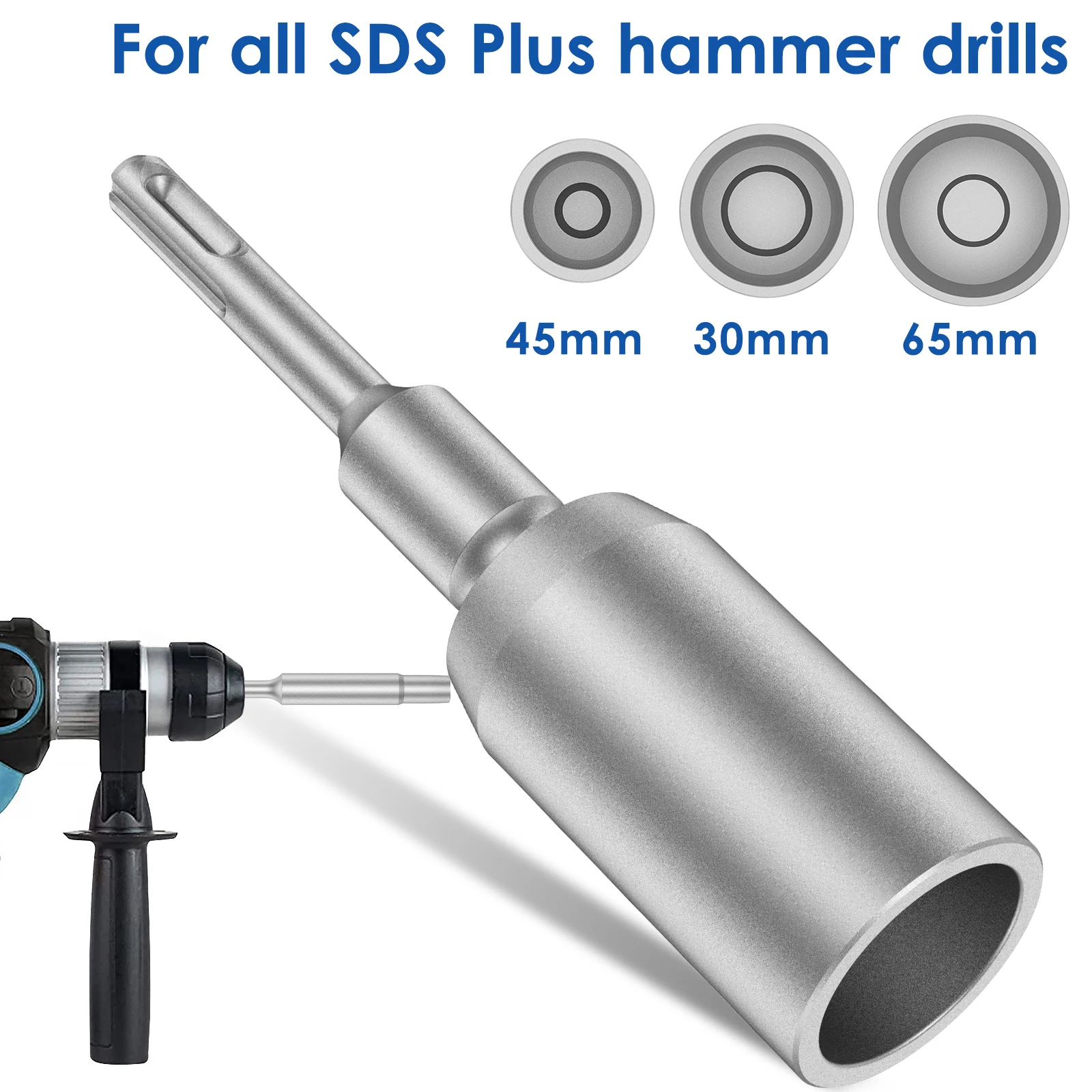 30/45/65mm těžký celní poplatek sds-plus T runout dno táhlo ovladač nářadí kované ocel vrtačka kousek ovladač odolný hamr vrtačka táhlo konvertor