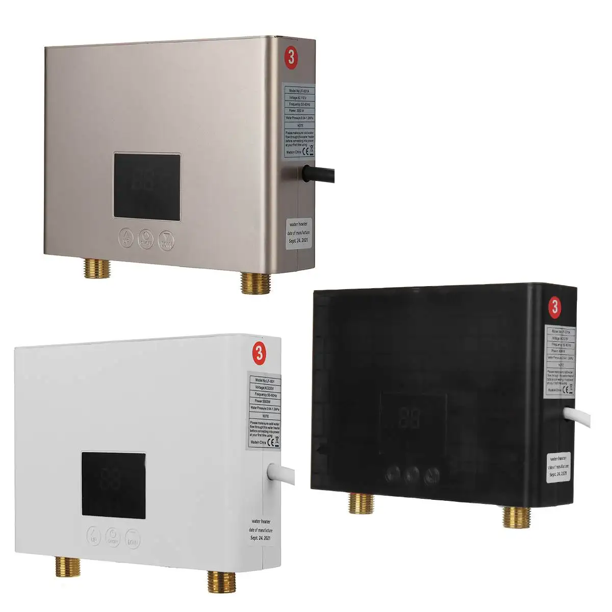 Настенный Электрический водонагреватель с дистанционным управлением, термостат для быстрого нагрева, для кухни, ванной, душа