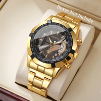 Luxury Large Dial Men Business Watches Fashion Calendar Quartz Watch for Mens Clock Reloj Hombre(Without Box)