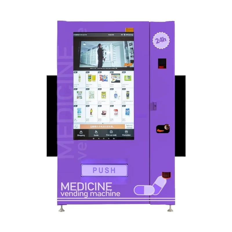 Customized Large Touch Advertising Screen Medicines Vending Machine Can Sell Drugs with Large Capacity and Payment System.