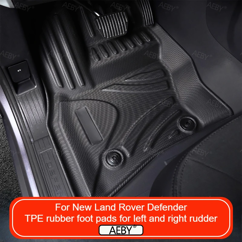 For New Land Rover Defender 110 2020-2026 TPE foot mat is waterproof and anti slip all day long RHD carpet Rubber lining