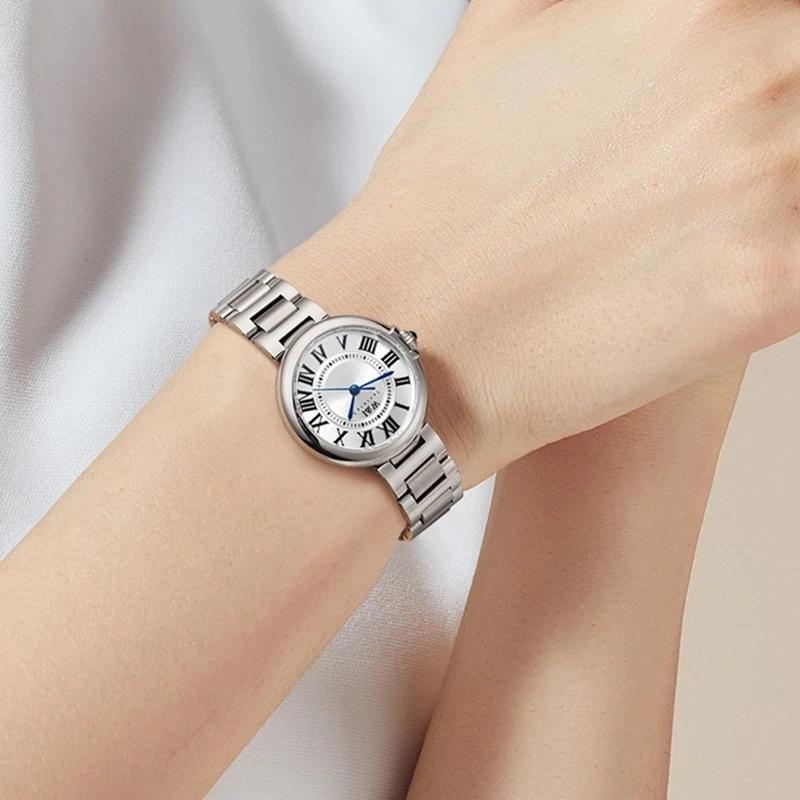 CARNIVAL Ladies Fashion Watch Brand Luxury Stainless Steel Dress Quartz Wrist Watch Waterproof Clock for Women 2025 Reloj Mujer