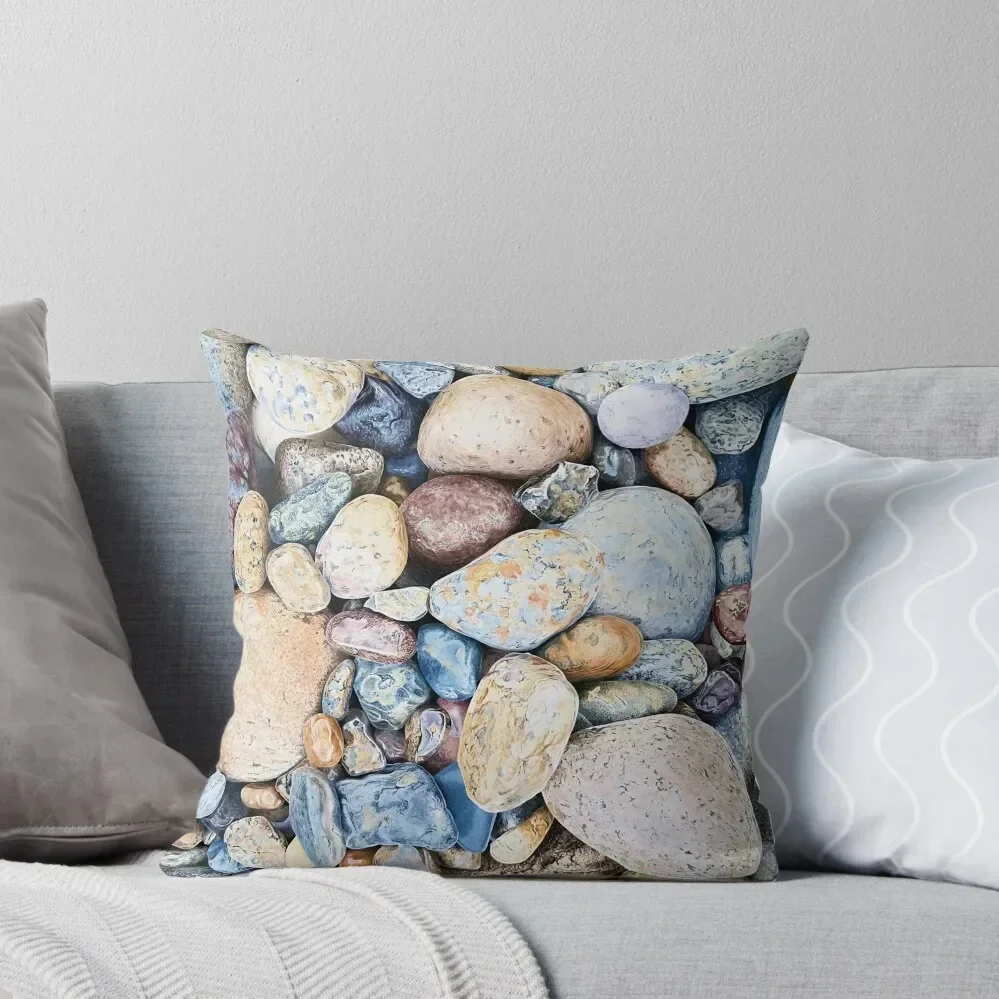 

Beach Stones Throw Pillow Pillowcase Cushion Custom Cushion Photo Sitting Cushion pillow