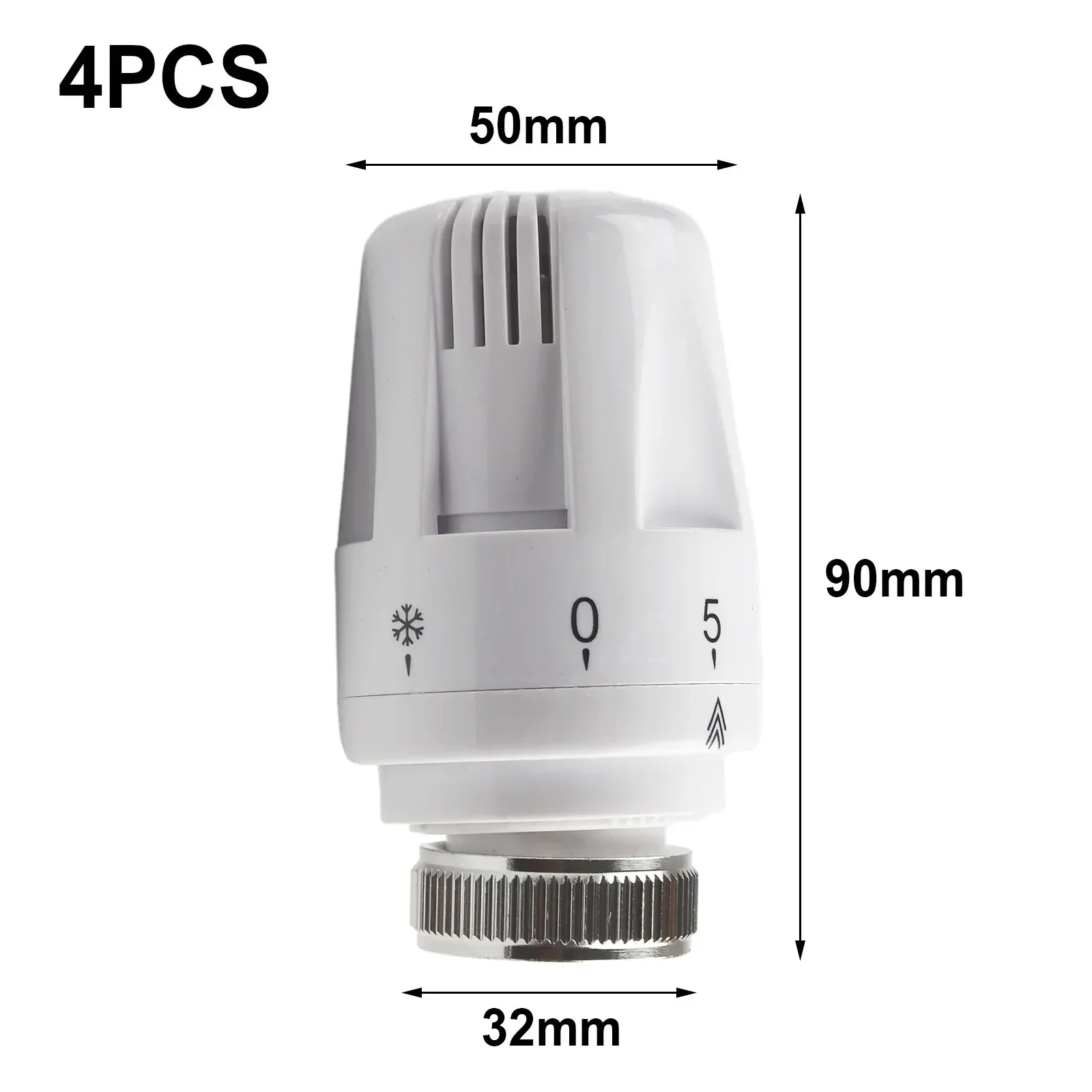 4pcs Thermostatic Head M30x1.5 Thermostatic Radiators Valve Heating Anti-Freeze Protection Home Temperature Control Accessories