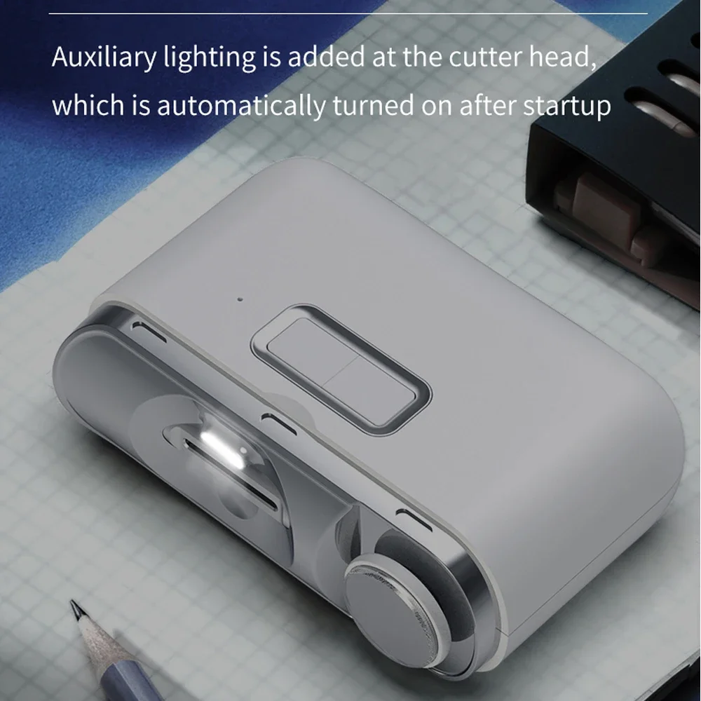 2 in 1 Electric Nail Clipper with Lights Type-C Rechargeable Polisher Manicure Machine Portable Automatic Nail Cutter For Nails