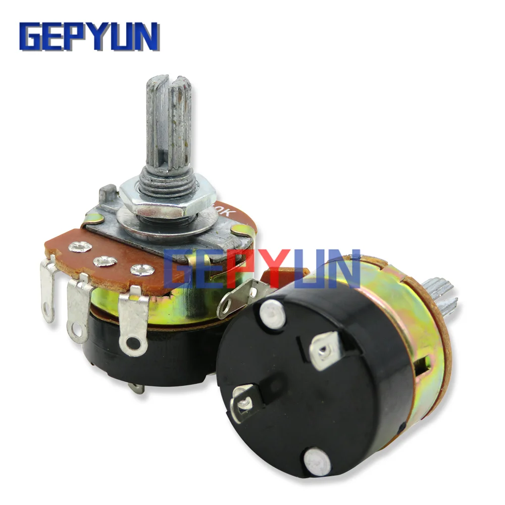 2PCS WH138-1 adjustable resistance speed regulator with switch potentiometer WH138-1 B5K B10K B20K B50K B100K B250K B500K