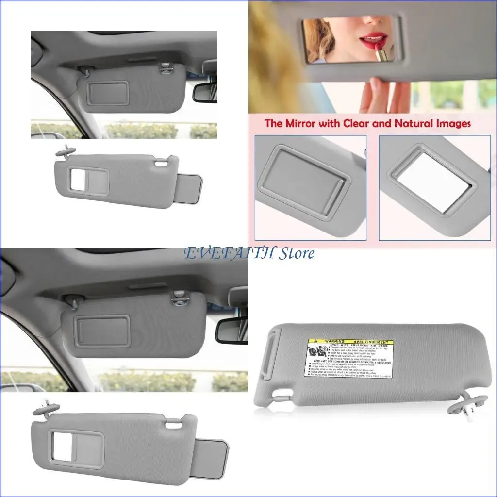 

124B Left Driver/Right Passenger Side Car Sun Visors Replacement 7432033F50B0 Durable
