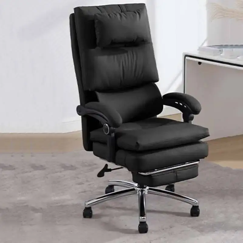 

Leather Computer Office Chair Rotating Design Armrest Modern Comfy Chair Mobile Ergonomic Cadeira De Escritorio Salon Furniture