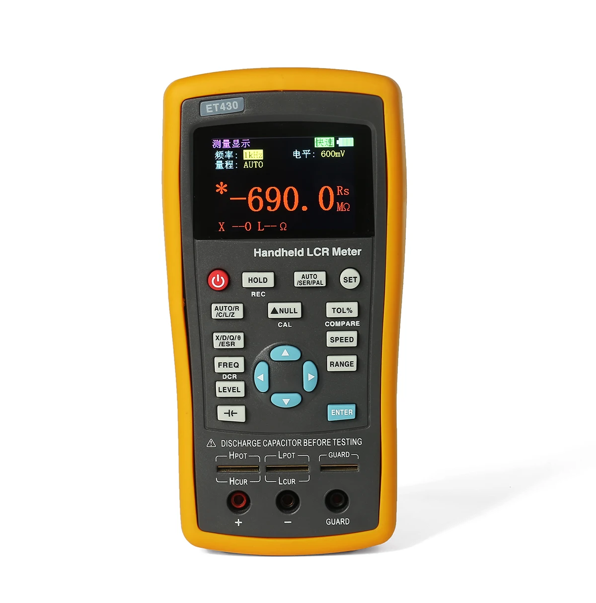 Handheldlcr Digitale Brug Tester ET430 Lcr Meter Hoge Precisionlcr Digitale Multimeter 0.2% Lcr Handheld Meter
