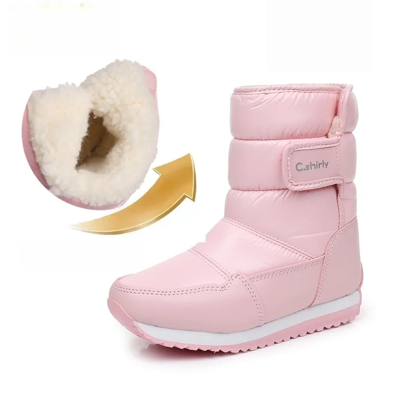 Stivali di gomma per bambini per ragazze Ragazzi Stivali da neve con allacciatura elastica a metà polpaccio Stivali da ragazza impermeabili Scarpe
