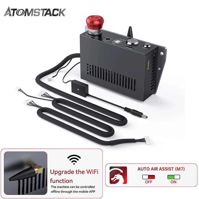 Atomstack AIC1 Gas Assisted Auto Control Box Wifi Offline App Control for Lightburn