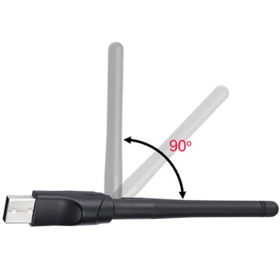 150Mbps WIFI Adapter Wireless Network Card MT7601 USB WiFi Adapter LAN Wi-Fi Receiver Dongle Antenna 802.11 b/g/n for PC Windows