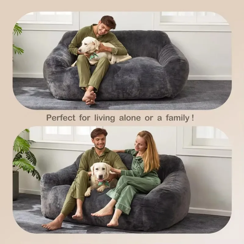 wide armrest bean bag sofa floor sofa soybean bag lazy sofa bedroom living room apartment