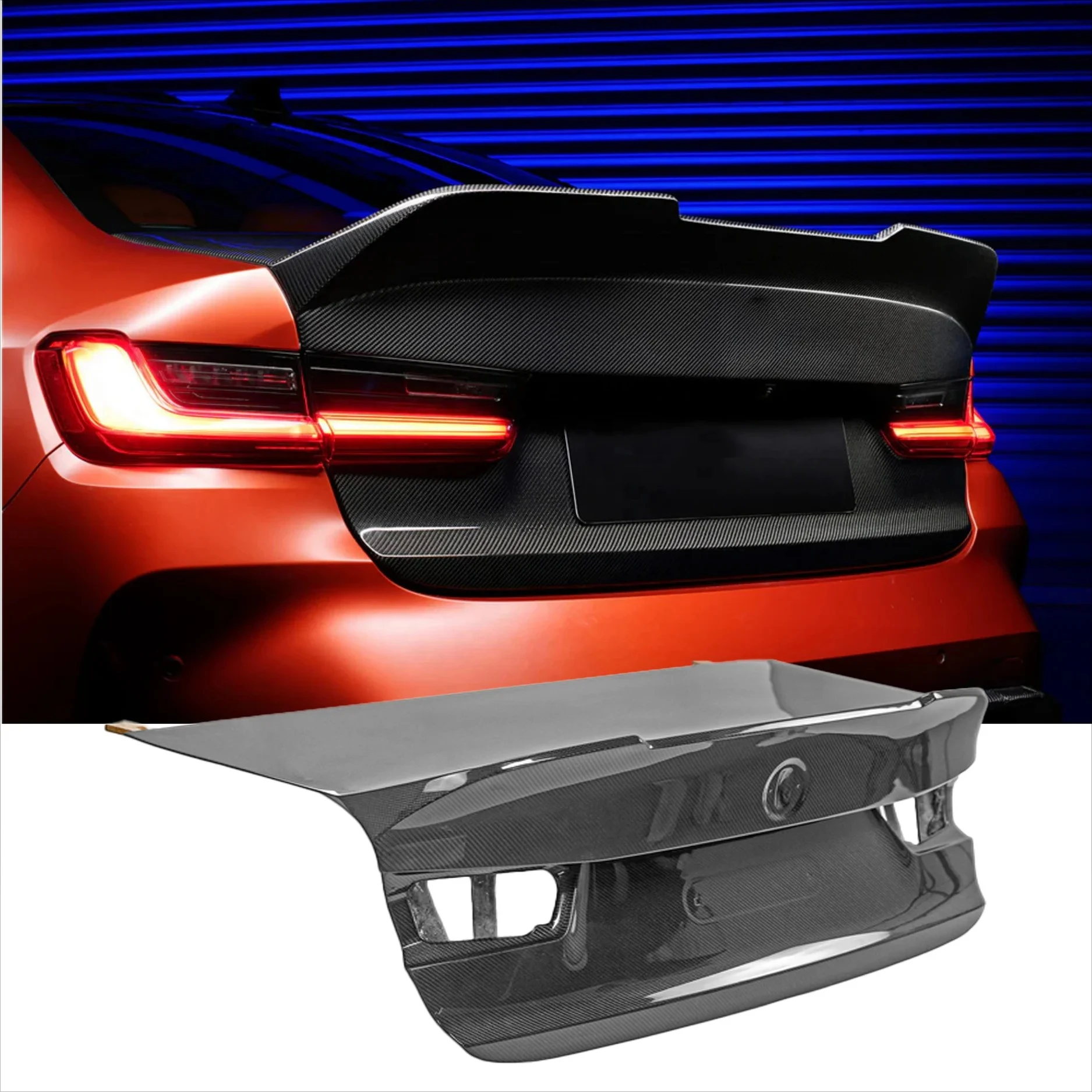 

Хорошо изготовленный задний багажник для BMW 3 серии 2018+ G20 типа EPA, высококачественный материал из углеродного волокна