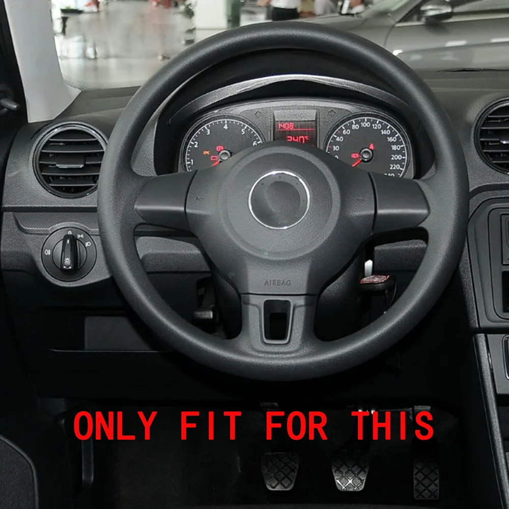 For Volkswagen VW Polo 2011-14 Golf 6 2009 - 13 Jetta Touran Bora Caddy Eos AccessoryABS Chrome Car Steering Wheel Trim Sticker