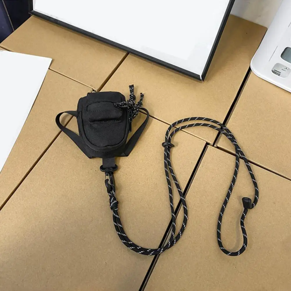 Small Key Case Waterproof Oxford Fabric Mini Neck Hanging Key Bag with Zipper Wallet Small Backpack Coin Purse Keychain