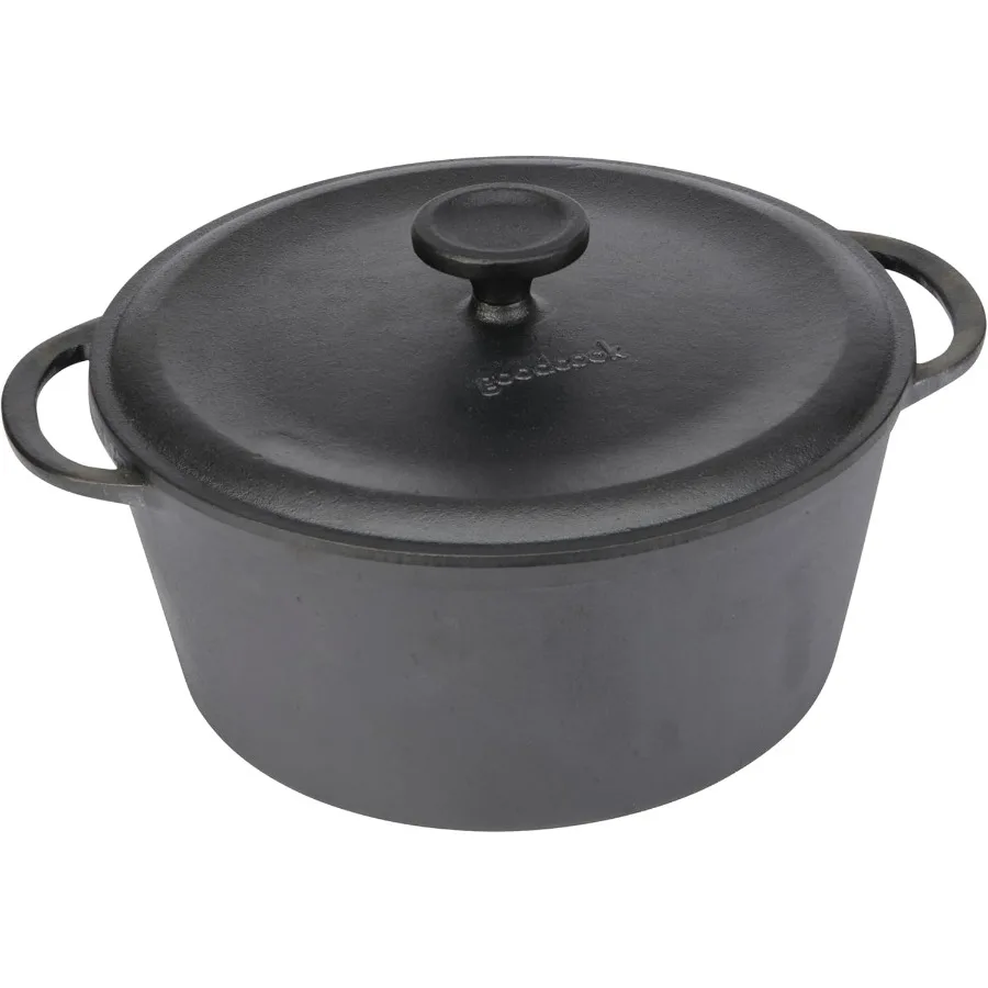 

Предварительно приправленная чугунная голландская духовка, 5-литровая, черная