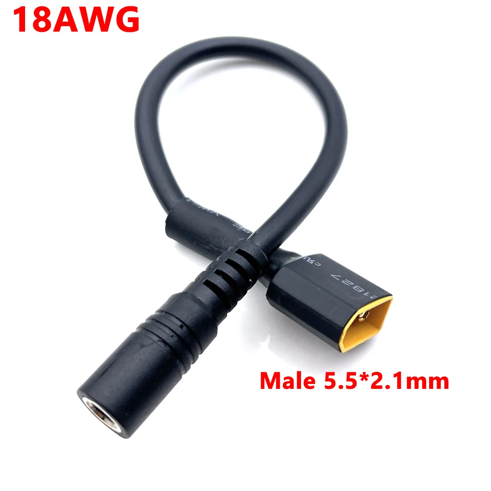 1pcs Goggles charge connector Battery Charging Cable AdapterXT60Female to DC5.5 2.1 2.5mm for Fatshark Skyzone03FPV Accessories
