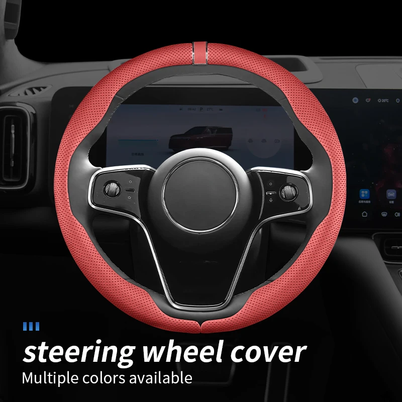 Laser Drilled Car Steering Wheel Cover,Ultra-Thin 2.7mm,Comfort Grip,Non-Slip,Easy to Clean & Scratch-Resistant,Universal Fit