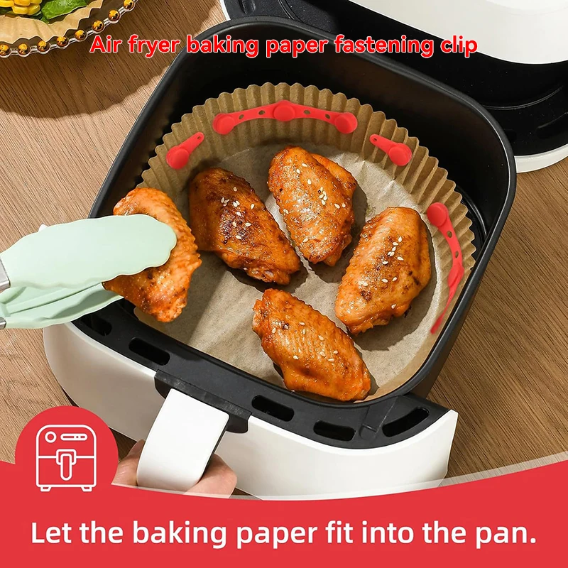 

1sets Magnetic Silicone Buckles for Air Fryer - Non-Stick Parch Clips, Magnetic Fasteners, Compatible with /Air Fryer Ovens