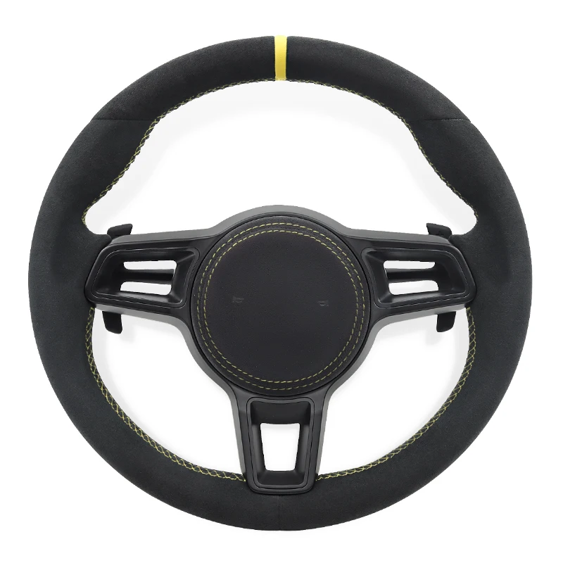 Car Suede Steering Wheel for Porsche Cayenne 987 987.2 Boxster S 981 991 991.1 996 997 997.1 Turbo 911 957 970.2 955 GT3 GTS