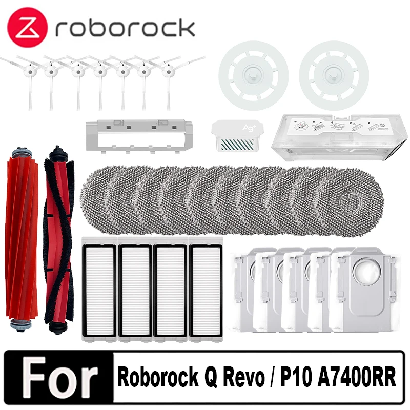 Roborock Q Revo / P10 A7400RR Robot Vacuums Cleaner Accessory Mop Dust Bag Main Side Brush filter for vacuum cleaner Parts