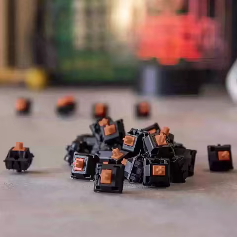 Original Cherry MX2A Orange V2 Switch Linear 5pin Factory Lubed For Custom Mechanical Gaming Keyboard MX Switches PC Accessories