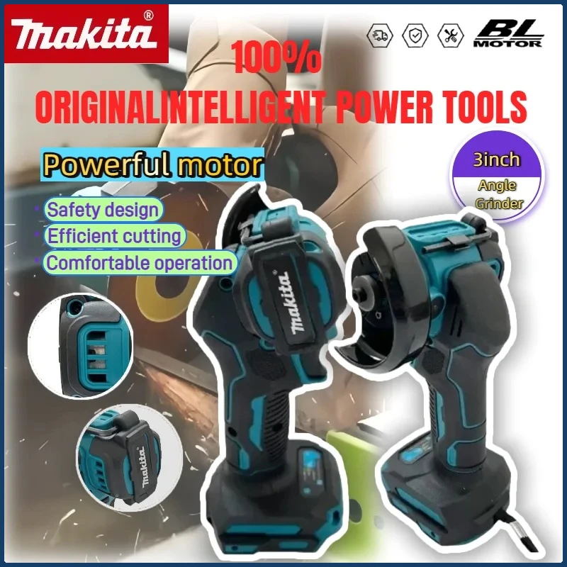 

Аккумуляторная мини-угловая шлифовальная машина Makita 3 дюйма для резки и полировки, совместима с аккумуляторами 18В/20В