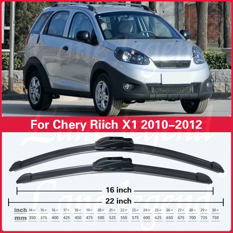 Essuie-glace de pare-brise avant et arrière pour Chery Riich, brosse de pluie pour fenêtre de voiture, accessoires de voiture, bronch2010, 2011, 2012