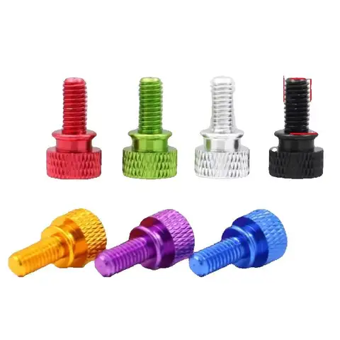 20pcs-50pcs 6#-32 M3 M4*6/8/10/12/16/20 Step Colourful Aluminum Knurled Head Computer Case Screw Hand Tighten Thumb Screws