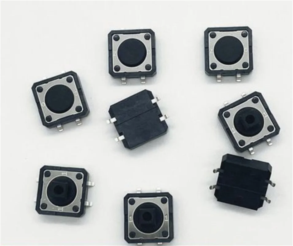 マイクロタッチスイッチ,新しいオリジナル,B3FS-4055Pパッチ,4ピン,12x12x7.3mm, 10個,100個