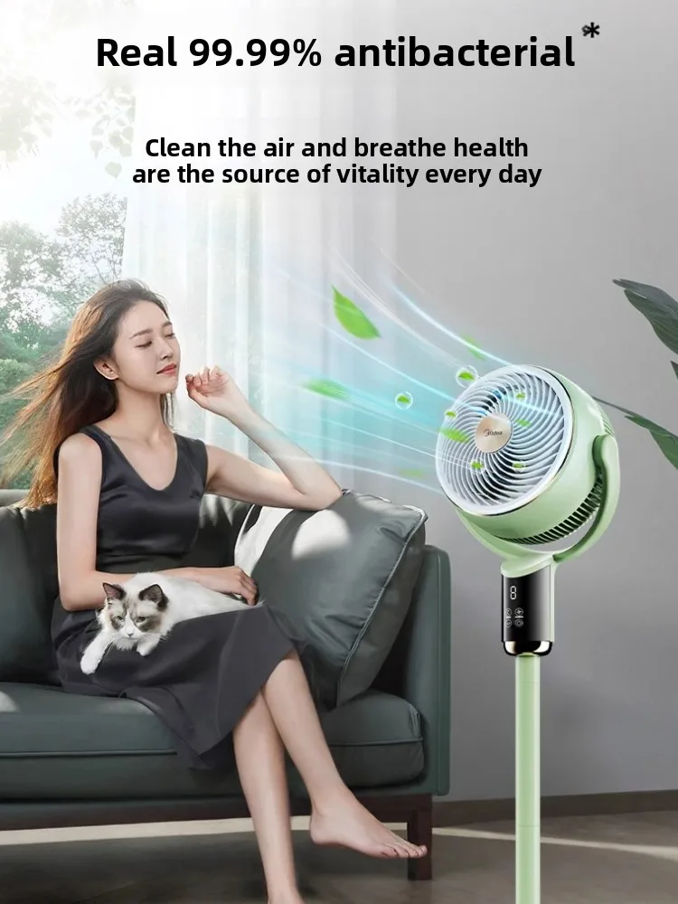 

Вентилятор Midea с циркуляцией воздуха, новинка 2025, бытовой вентилятор для очистки звука, умный голосовой стол, вертикальный напольный электрический вентилятор