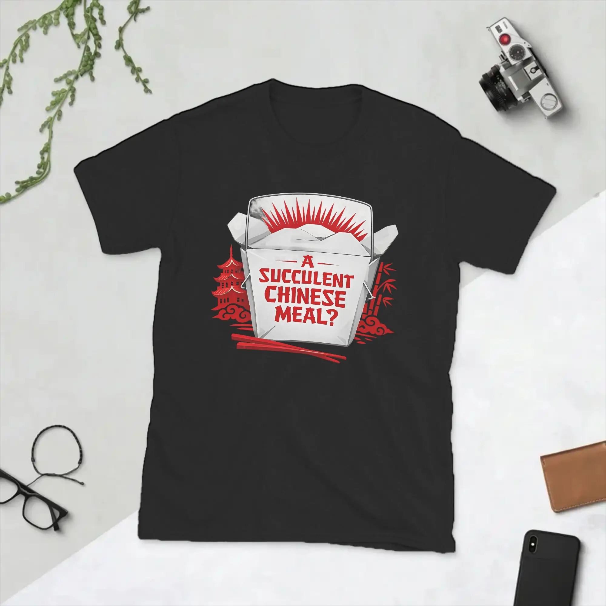 Funny Succulent Chinese Meal Meme T Shirt Men Pure Cotton Funny T-Shirts O Neck  Tees Short Sleeve Clothing Plus Size