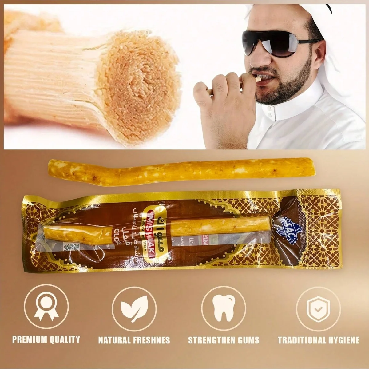 

Специальная зубная щетка Miswak со вкусом сиреневого цвета, вакуумная герметичная традиционная зубная щетка-карандаш для хороших десен, освежитель зубов, подарок для дыхания