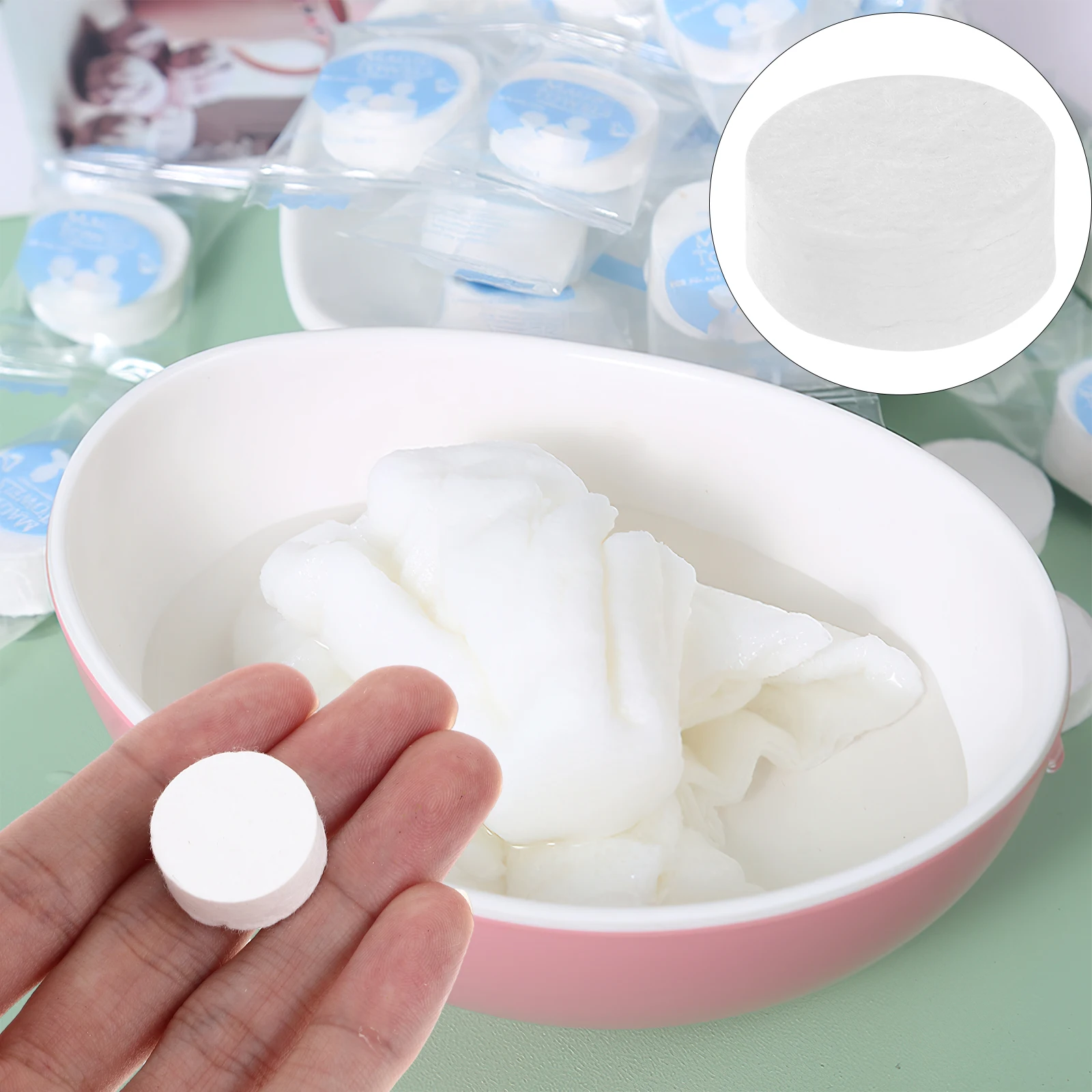 

100 Pcs Compressed Towel Pellets Towels Travel Accessories Compression for Camping Face Washing
