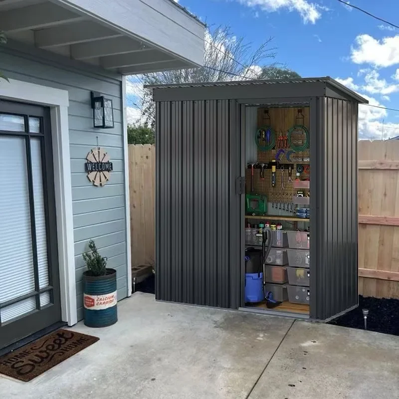 2026 Outdoor Aluminum Alloy Garden Storage Cabinet - Rainproof, Sun-Resistant & Multi-Functional for Tools & Essentials
