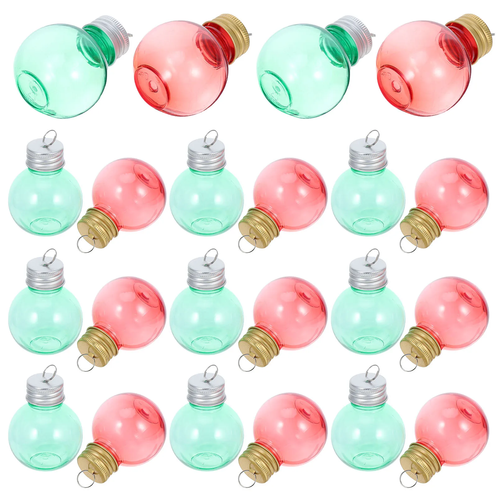 

24Pcs 50ml Clear Plastic Fillable Ornament Balls for Christmas Drinks Crafts Decorations Clear Ornament Balls Fillable