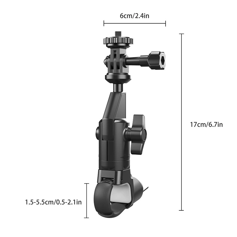 Motorcycle Bicycle Handlebar Holder 360 Rotating Motorcycle Bike Camera Holder for Insta 360 X2 X3 X4 Go Pro 12 11 10 D-JI