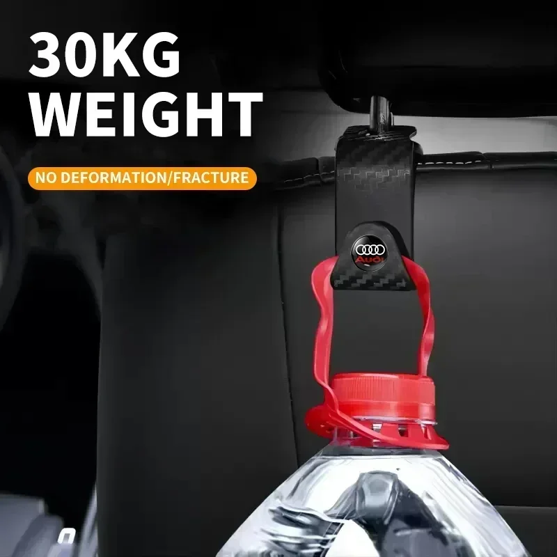 Carbon Fibre Car Seat Headrest Hook Auto Back Seat Organizer Bracket For Audi Sline A3 A4 B8 8P B9 8V B6 A5 B7 A1 A6 C6 Q3 Q5 C7