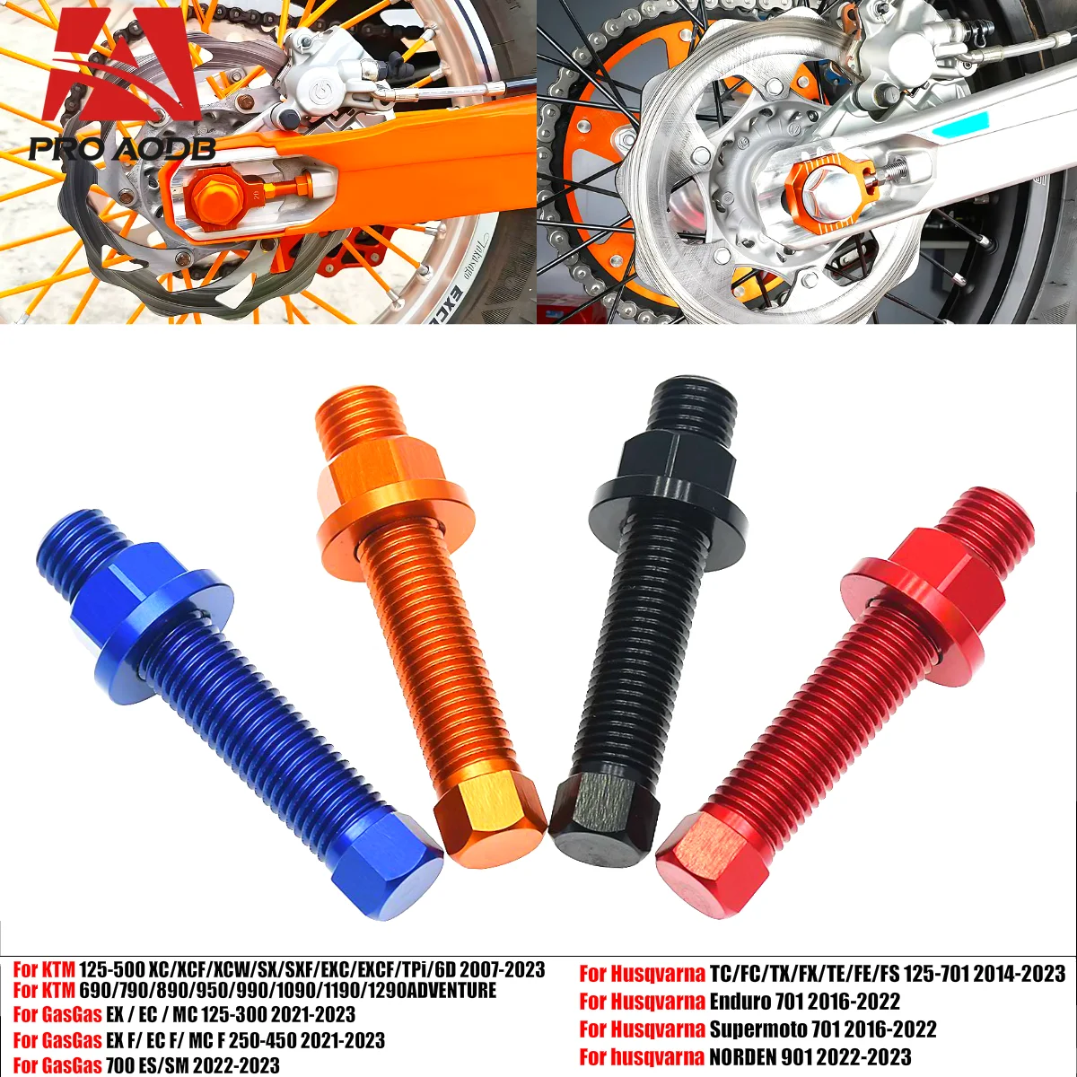 

Durable Rear Axle Blocks Chain Adjuster Bolt For KTM Motorcycle 690 790 890 950 990 1090 1190 1290 ADVENTURE DUKE ENDURO SXS