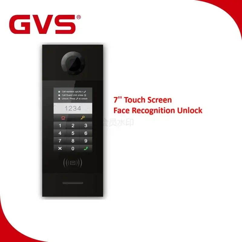 NEW High End TCP/IP Intercom with 7'' Android Touch Screen  Face Recognition Unlock Lobby Panel Video Intercom Outdoor Station