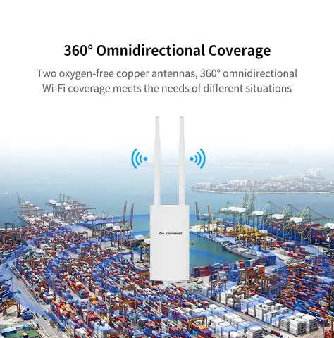 Comfast 300M/1200M Utomhusåtkomstpunkt Trådlös WiFi-förlängare 2.4G/5GHz AC1200 Wide-Area Router WiFi-antenn Gatu-repeater AP 8 best sales utomhusåtkomstpunkt - №7