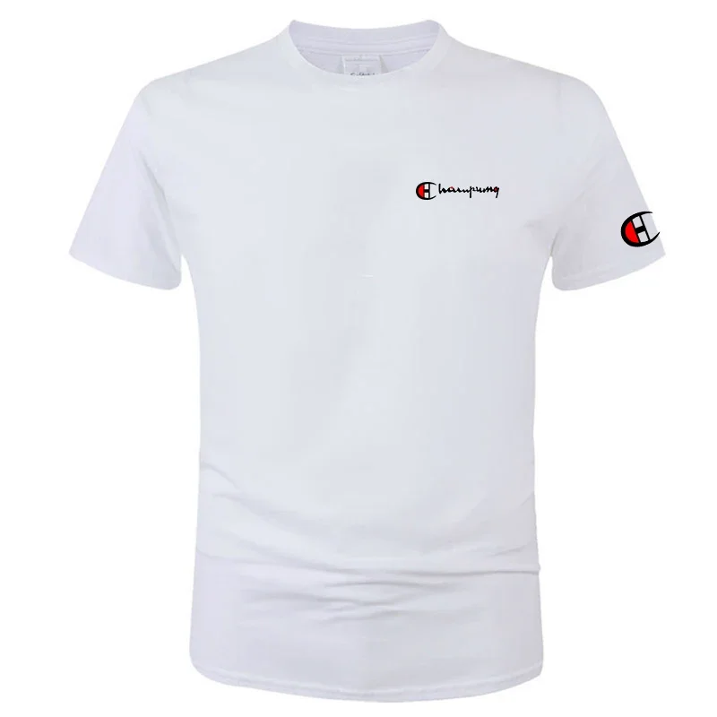 Summer New High-end Korean Casual Versatile Round Neck Short Sleeved T-shirt, Light Luxury Style