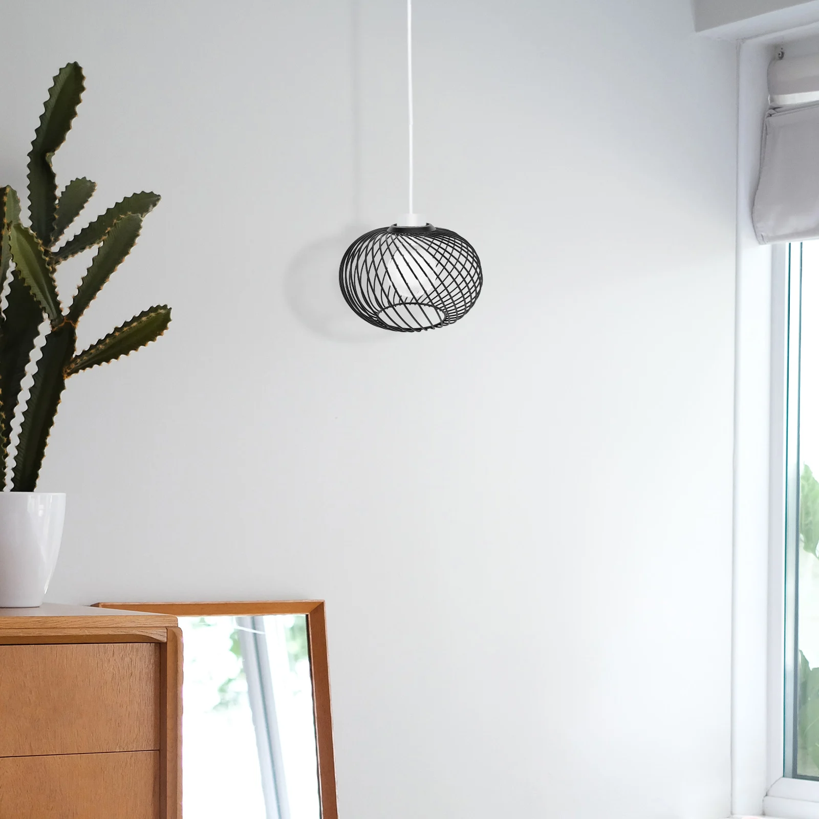 

Metal Cage Lampshade Wrought Bulb Shade Hanging Shades Decorative Porch Pendant Replacement Small Metal Industrial