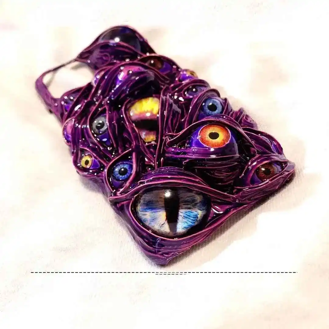 Handmade Gothic Decoden 3D Horror Scary Phone Case For Iphone 15 Pro Max 14 13 12 11Pro Xs Max XR X 8Plus Case Back Shell Cover