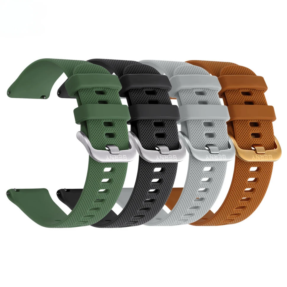 

BERNY Silicone Watch Strap Quick Release Watchbands 18/20/22mm Watch Bracelet Skin Comfort Soft and Breathable Watch Accessories