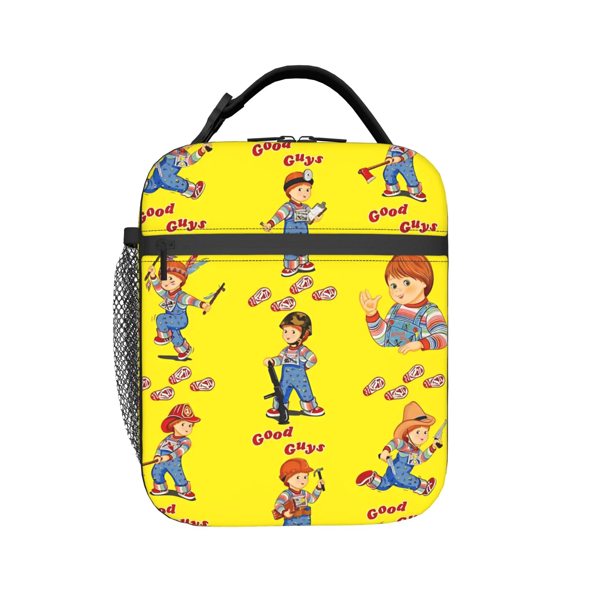 Good Guys Child Doll Chucky Cowboy Lunch Bag Leisure Lunch Box Travel Portable Thermal Tote Handbags For Women Oxford Cooler Bag
