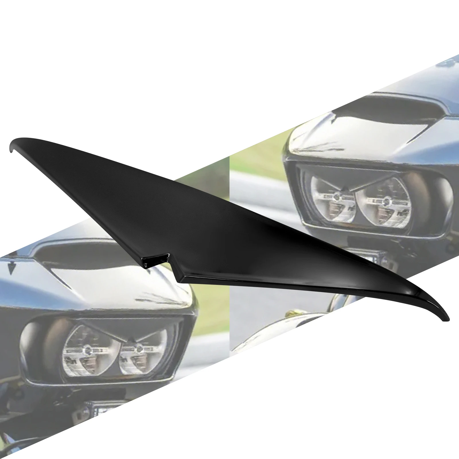 

Motorcycle Headlight Bezel Trim Cover Front Wing Upper Visor Accent Eyebrow Cover For Harley Touring Road Glide FLTRX CVO 15-23