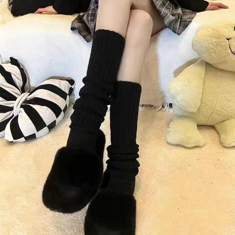 Winter Leg Warmers Long Socks Women Autumn Winter Legs Warmers Knitted Foot Cover Crochet Socks